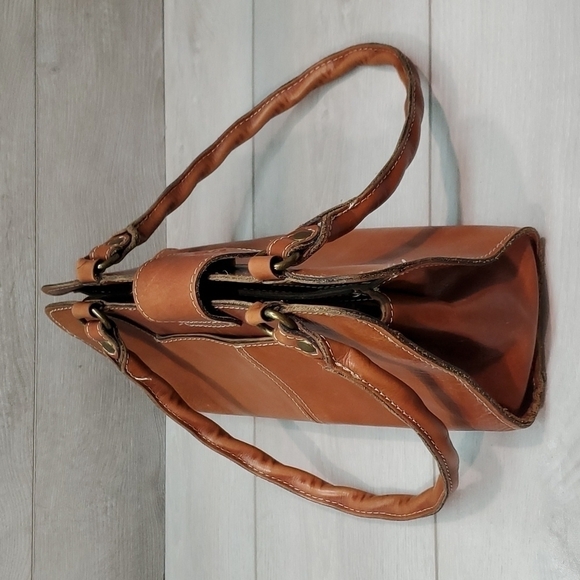 Patricia Nash Rienzo Leather Bag Satchel Tote - Picture 3 of 16